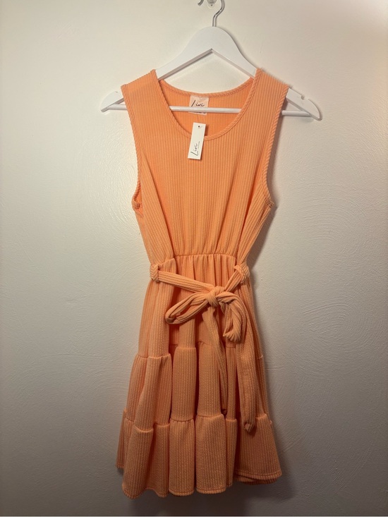 Olivia Rae Dresses & Skirts - LIVI By Olivia Rae Ribbed Sleeveless Mini Dress in Peach Orange Size Small
